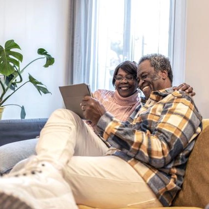 couple in front of high-performance window