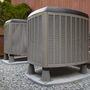 Air Source Heat Pumps outside