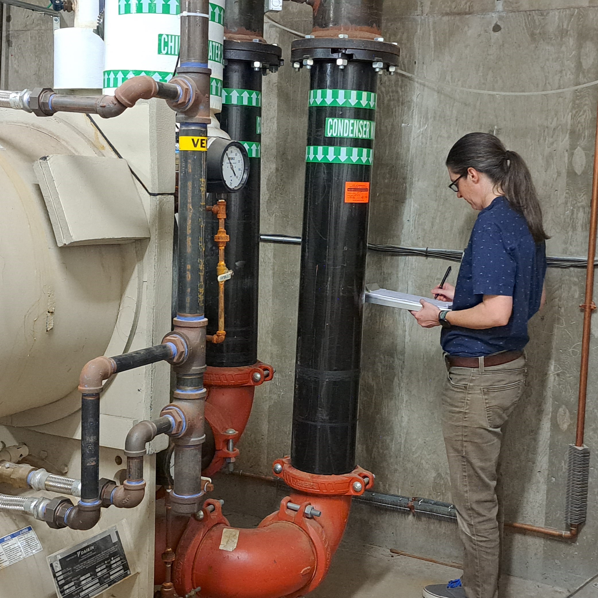 CEE staff conducting testing on a commercial system in the field