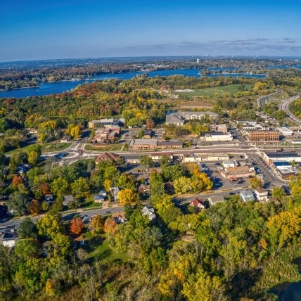 aerial view of Hennepin County