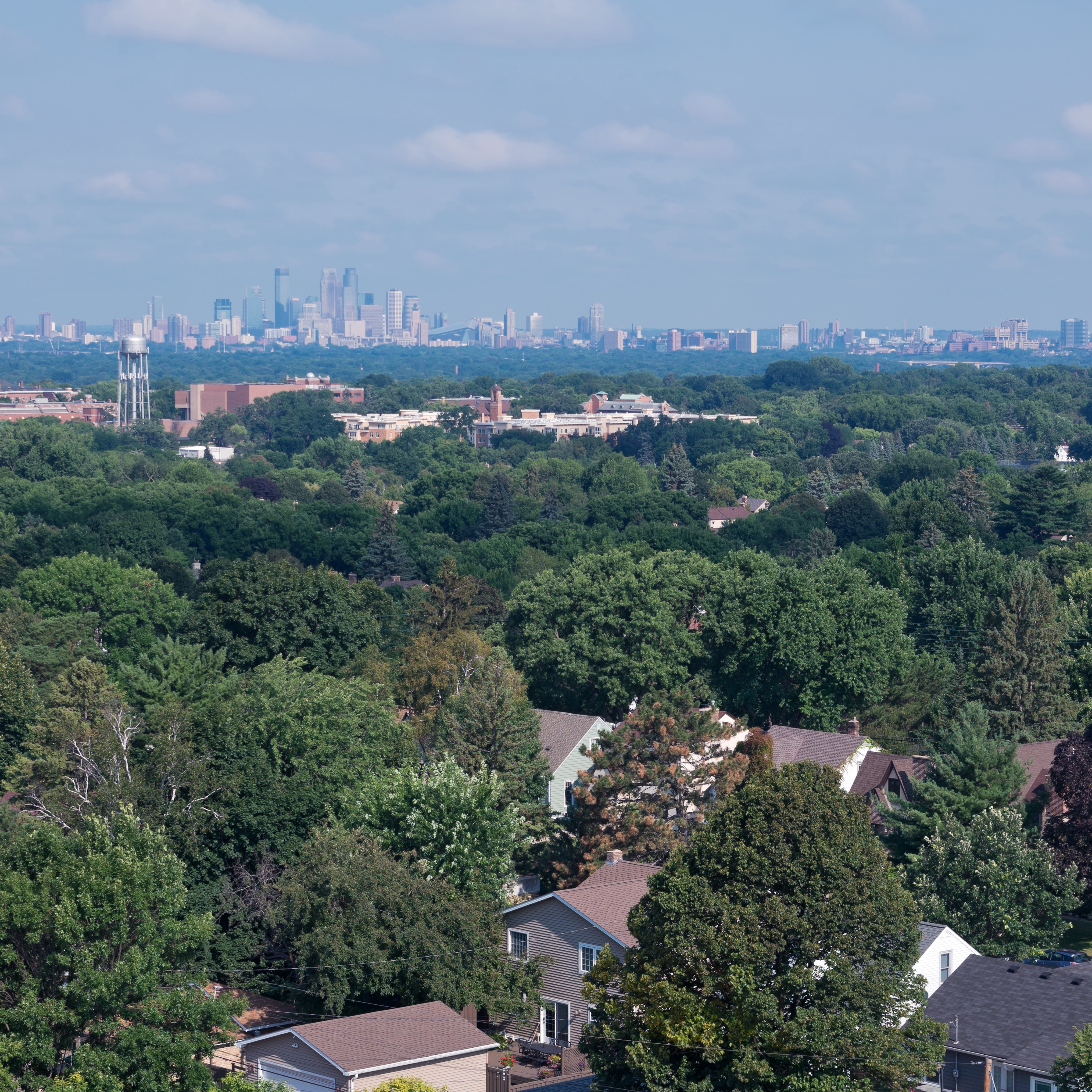 aerial view of Minneapolis