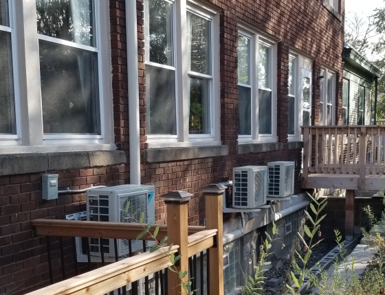 multifamily building with heat pumps