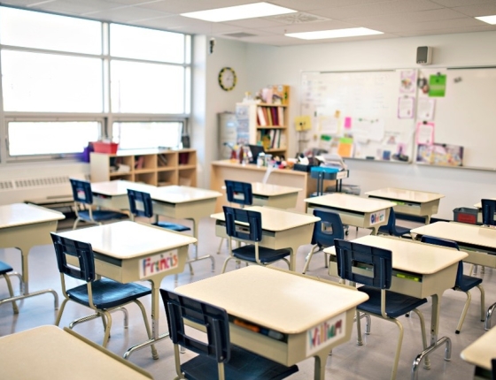 MPS classroom with new lighting