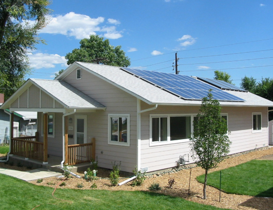 solar panels on home