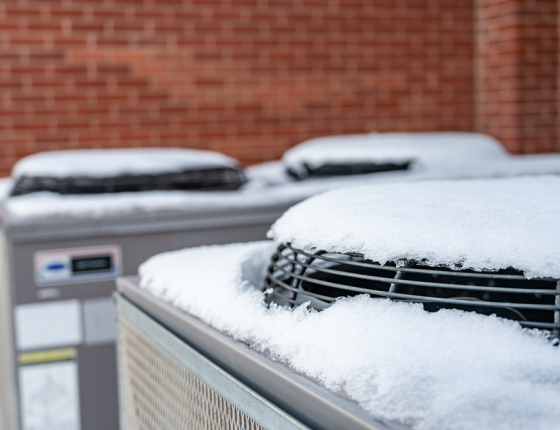 HVAC in snow