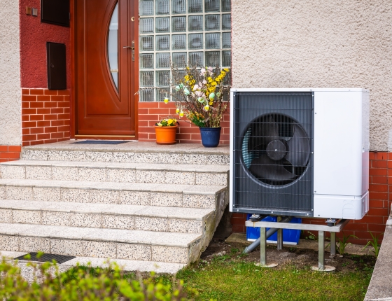 heat pump outside of home
