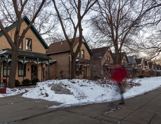 Minnesota neighborhood in winter