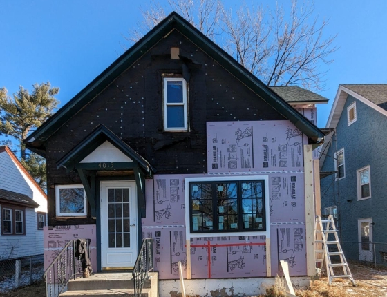 continuous exterior insulation project test site