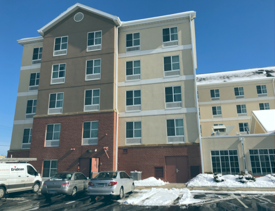 hotel with blue sky