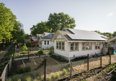house with solar panels
