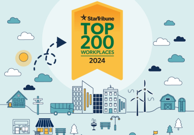 badge saying that CEE is a top 200 workplace