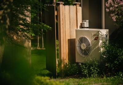 heat pump condenser in spring