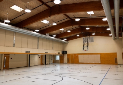 Calvary Lutheran gym space with new lighting