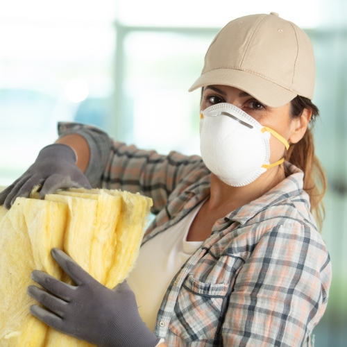 Woman with insulation