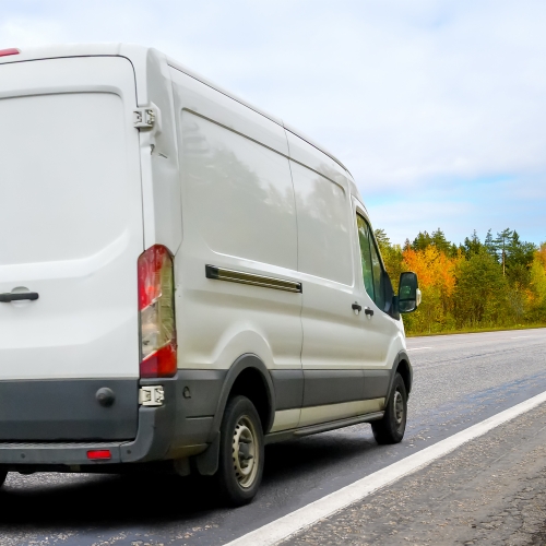 work van driving
