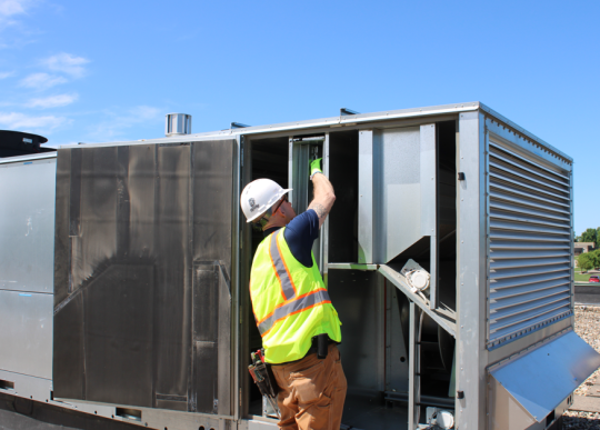 person working on RTU