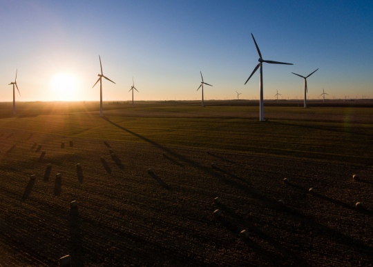 wind turbines in minnesota field