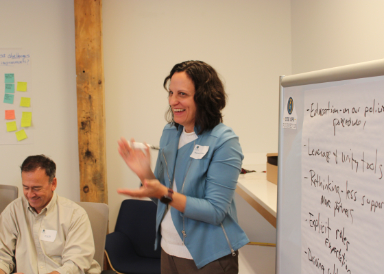 Stephanie leading a presentation at CEE