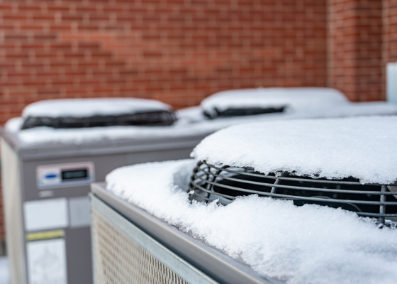 HVAC in snow