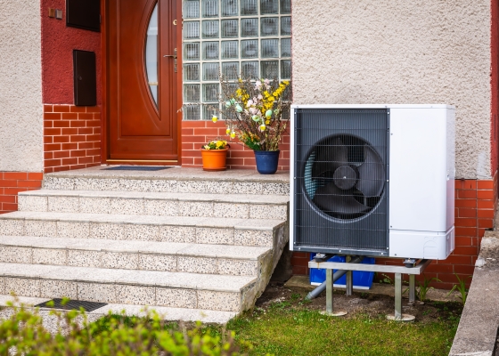heat pump outside of home