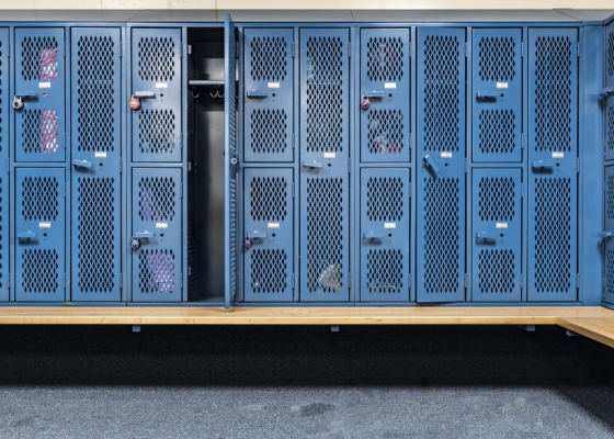 school locker room