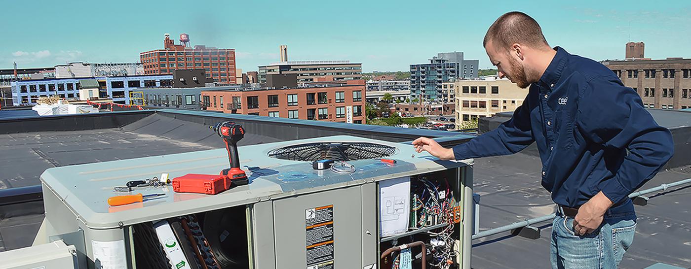 Employee on Roof