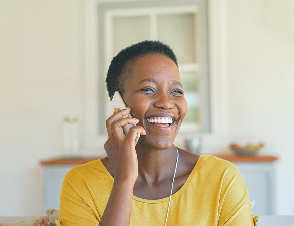 woman on phone