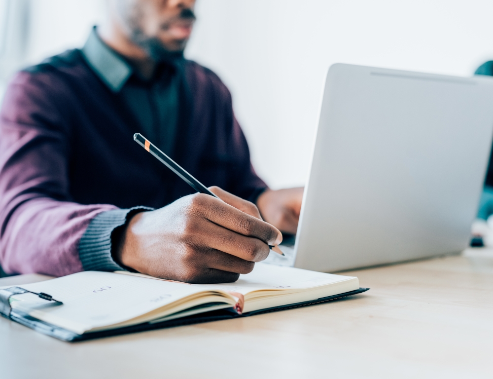Man on computer