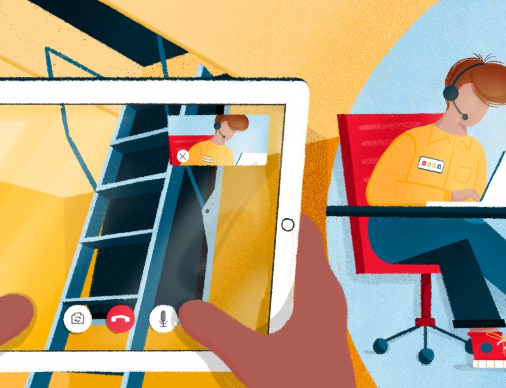 graphic of a virtual visit 