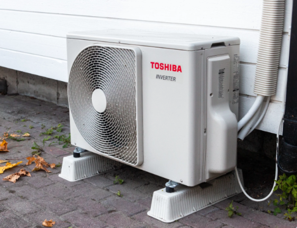 heat pump outside of home
