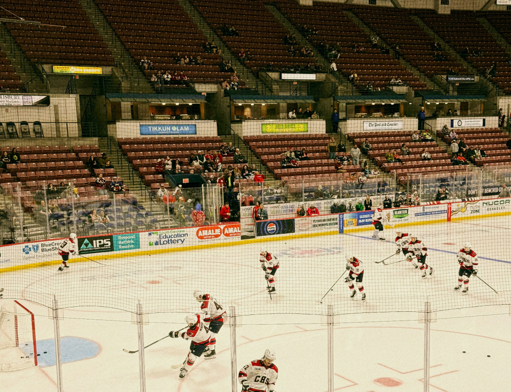 hockey players skating on ice