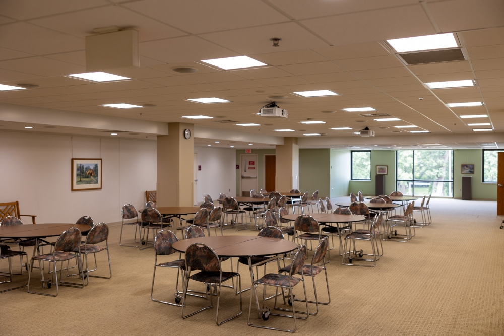 Church classroom with LED lighting