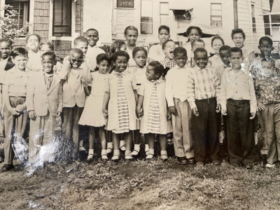 Group of school children