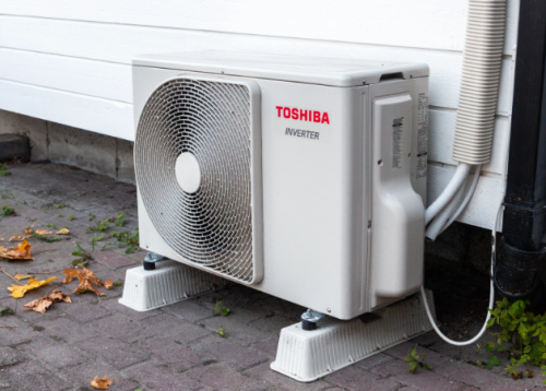 heat pump outside of home
