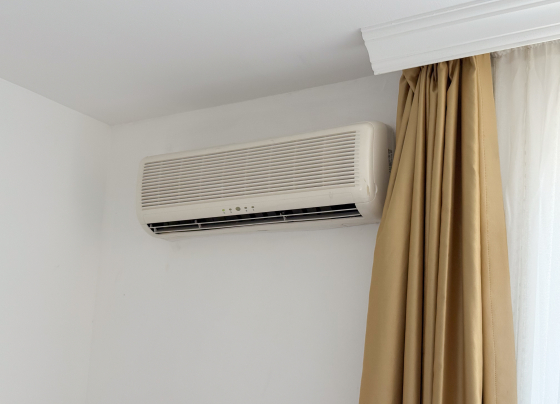 cooling unit in hotel room