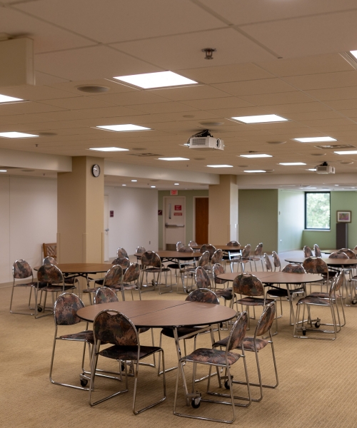 Church classroom with LED lighting